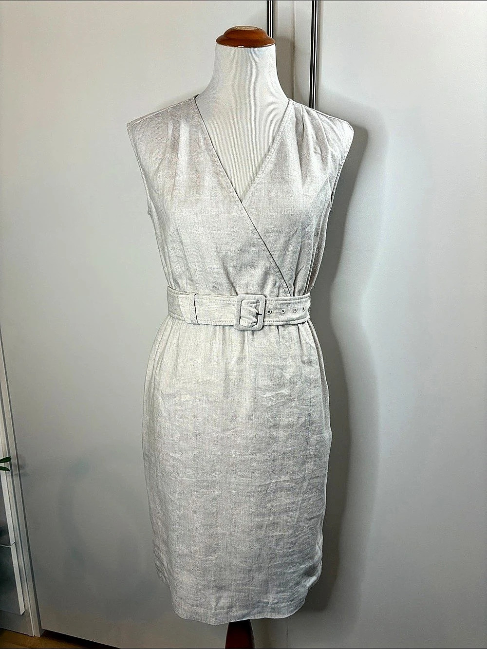 J.McLaughlin Winifred Dress Belted Midi Dress in Sand Size XS NWT